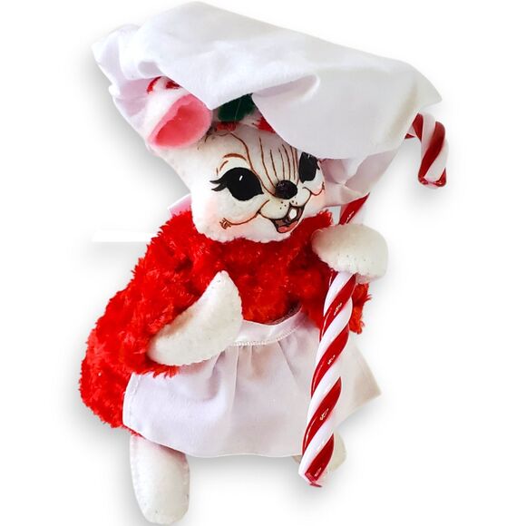 Annalee Other - VTG Annalee Christmas Mouse Doll 6" Chef Candy Cane Y2K Era Holiday Figure
